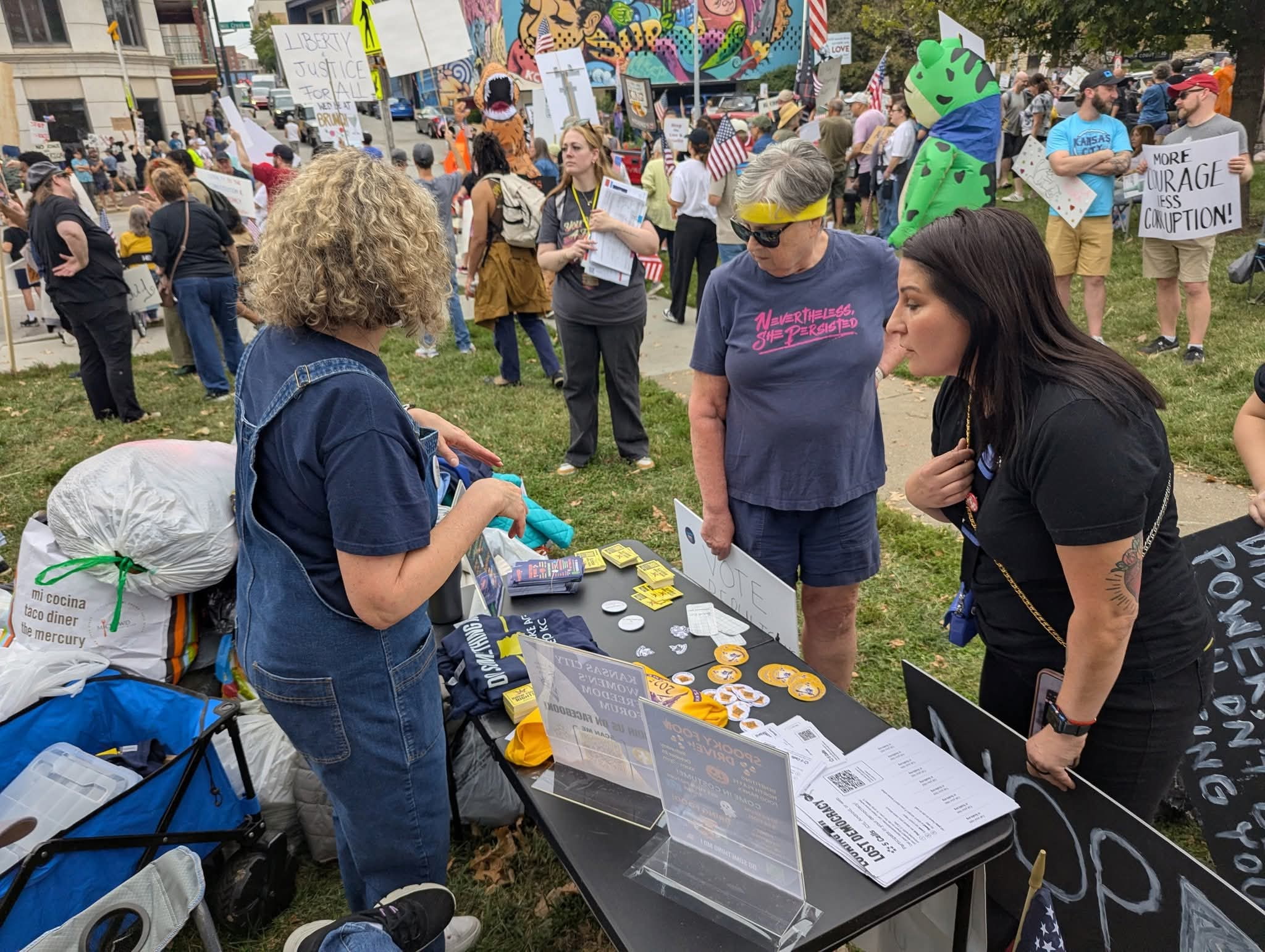 Do Something MO members talking with people at a civic action